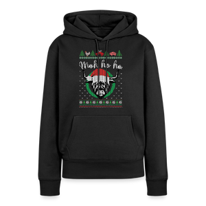 Weihnachtskuh Mo ho ho / Damen Premium Hoodie - Schwarz