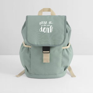 Platz da ich bin vom Dorf / Kinder Rucksack Recycled - Nebelgrün