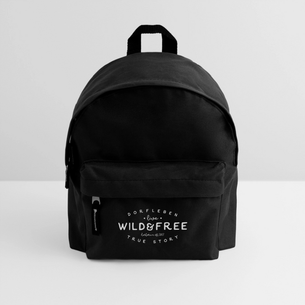 Wild and free / Kinder Rucksack - Schwarz