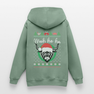 Weihnachten Kuh Moh Ho ho / Teenager Premium Hoodie - Graugrün
