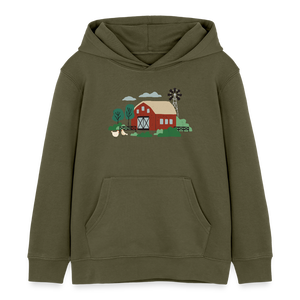 Bauernhof Hofkind / Kinder Organic Hoodie - Khaki