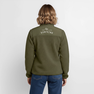 Zum Glück Dorfkind / Organic Sherpajacke Teddy Fleece - Khaki