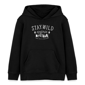 Stay Wild Dorfchild / Kinder Organic Hoodie - Schwarz