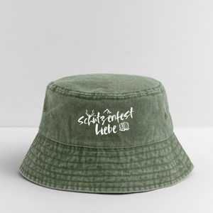 Schützenfest Liebe / Vintage Bucket Hat - Olivgrün vintage