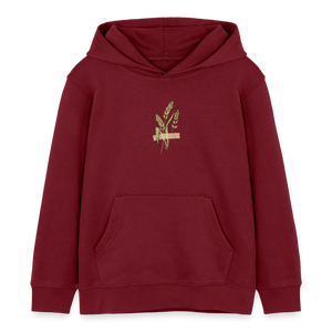 Getreide Weizen - Dorfkind / Kinder Organic Hoodie - Burgunderrot