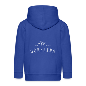 Zum Glück Dorfkind / Kinder Premium Kapuzenjacke - Royalblau