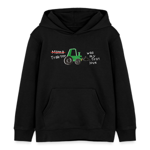 Traktorliebe - Traktor was my first love / Kinder Organic Hoodie - Schwarz