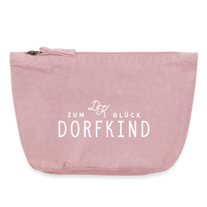 Lustige Kosmetiktasche mit Dorfkind Spruch - Dorfkram® Utensilo Tasche - Zubehörtasche Geschenk