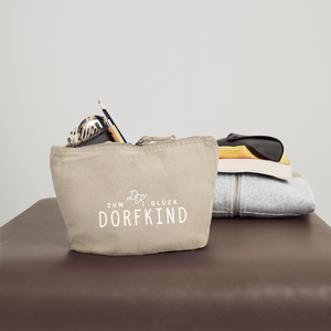 Lustige Kosmetiktasche mit Dorfkind Spruch - Dorfkram® Utensilo Tasche - Zubehörtasche Geschenk
