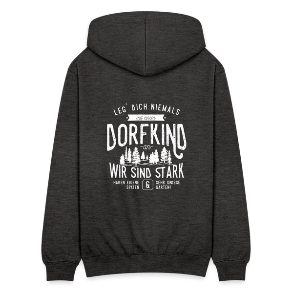 Leg Dich niemals mit einem Dorfkind an / Herren Premium Sweatjacke - Anthrazit