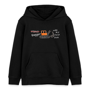 Baggerliebe - Bagger was my first love / Kinder Organic Hoodie - Schwarz