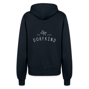 Zum Glück Dorfkind / Damen Premium Sweatjacke - Navy