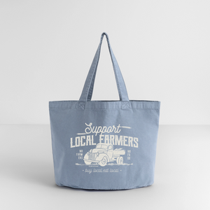 Support local Farmer /  Shopper Tasche aus recycelter Baumwolle - vintage light blue