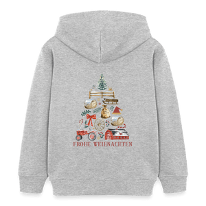 Frohe Weihnachten - Weihanchtsbaum / Kinder Organic Hoodie - Grau meliert