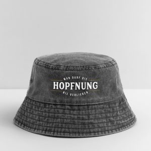 Man darf die Hopfnung nie verlieren / Vintage Bucket Hat - Vintage Schwarz