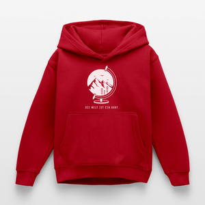 Die Welt ist ein Dorf / Kinder Premium Hoodie - Rot
