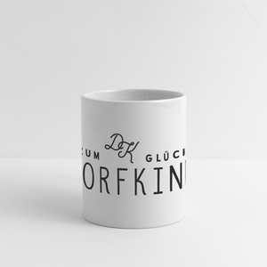 Zum Glück Dorfkind / Tasse - Weiß