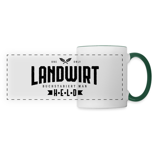 Landwirt buchstabiert man Held / Tasse - Weiß/Dunkelgrün