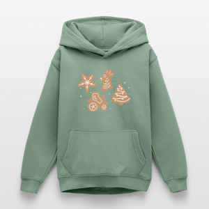 Weihnachtsplätzchen Bauernhof / Teenager Premium Hoodie - Graugrün