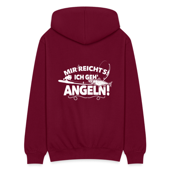 Mir reichts ich geh angeln / Herren Sweatjacke - Bordeaux