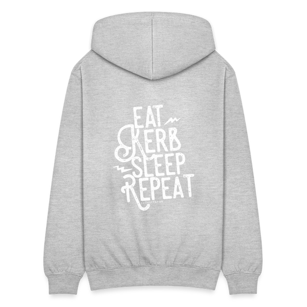 Eat Kerb Sleep Repeat / Herren Sweatjacke - Hellgrau meliert