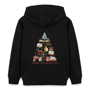 Frohe Weihnachten - Weihanchtsbaum / Kinder Organic Hoodie - Schwarz