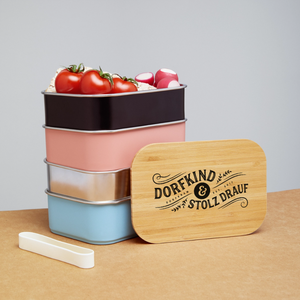 Dorfkind und stolz drauf / Lunch Box - Schwarz