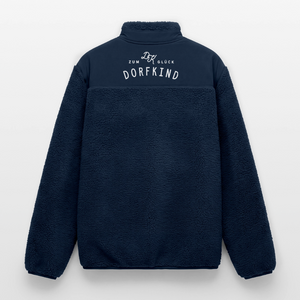 Zum Glück Dorfkind / Organic Sherpajacke Teddy Fleece - Navy