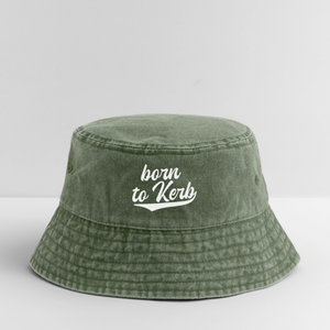 Born to Kerb / Vintage Bucket Hat - Olivgrün vintage
