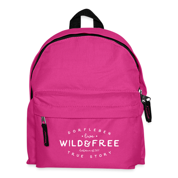 Wild and free / Kinder Rucksack - Fuchsia