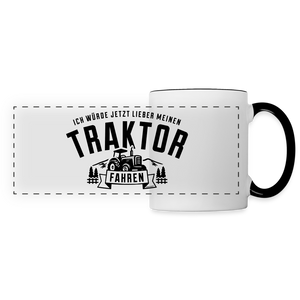 Lieber traktor fahren Tasse - Weiß/Schwarz
