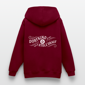 Dorfkind und stolz drauf / Teenager Premium Hoodie - Bordeaux