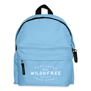 Wild and free / Kinder Rucksack - Hellblau