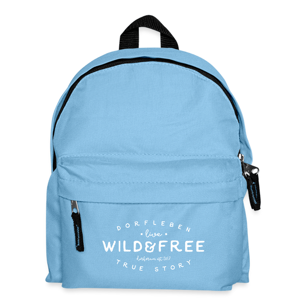 Wild and free / Kinder Rucksack - Hellblau