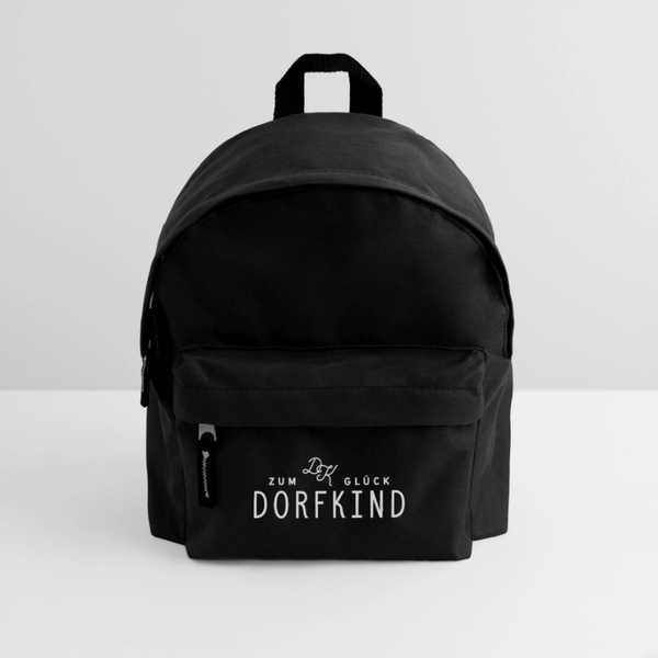 Zum Glck Dorfkind / Kinder Rucksack - Schwarz