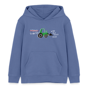 Traktorliebe - Traktor was my first love / Kinder Organic Hoodie - Blau
