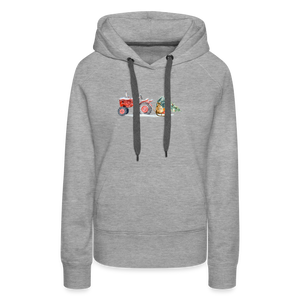 Frauen Premium Hoodie - Grau meliert