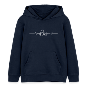 Herzschlag Traktor - Traktorliebe / Kinder Organic Hoodie - Navy
