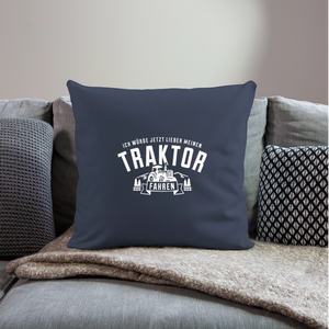 Ich würde jetzt lieber meinen Traktor fahren / Kissenbezug - Navy