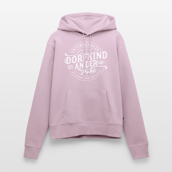 Unterschätze niemals ein Dorfkind an der Theke, du kannst nur verlieren / Damen Premium Hoodie - Altrosa