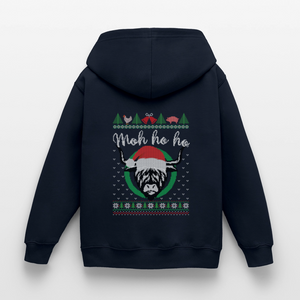 Weihnachten Kuh Moh Ho ho / Kinder Premium Hoodie - Navy