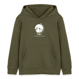 Die Welt ist ein Dorf / Kinder Organic Hoodie - Khaki