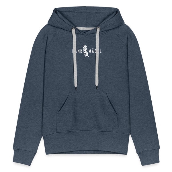 Landmädel / Damen Premium Hoodie - Jeansblau