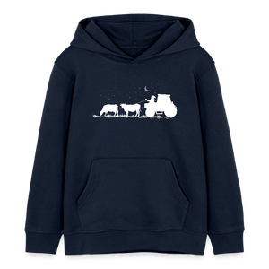 Weihnachtsmann mit Kühe / Kinder Organic Hoodie - Navy