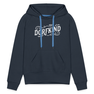 100% Dorfkind / Damen Premium Hoodie - Navy