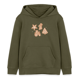 Weihnachtsplätzchen / Kinder Organic Hoodie - Khaki