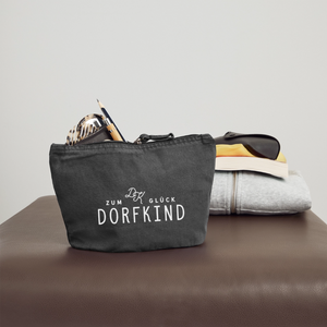 Lustige Kosmetiktasche mit Dorfkind Spruch - Dorfkram® Utensilo Tasche - Zubehörtasche Geschenk