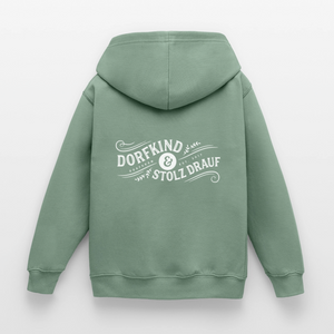 Dorfkind und stolz drauf / Kinder Premium Hoodie - Graugrün
