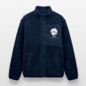 Die Welt ist ein Dorf / Organic Sherpajacke Teddy Fleece - Navy