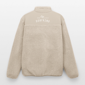 Zum Glück Dorfkind / Relaxed Fit Unisex Sherpajacke von Stanley/Stella - Beige